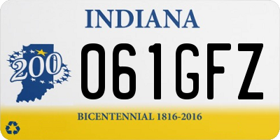 IN license plate 061GFZ
