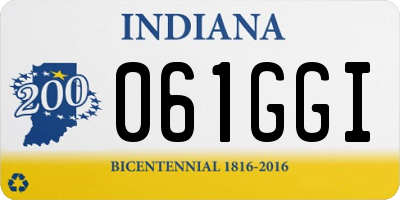 IN license plate 061GGI