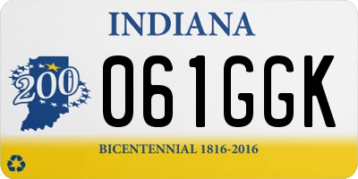 IN license plate 061GGK