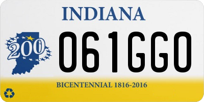 IN license plate 061GGO