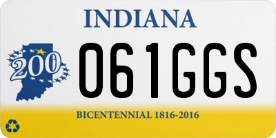 IN license plate 061GGS