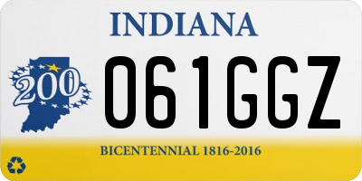 IN license plate 061GGZ