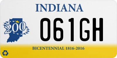 IN license plate 061GH
