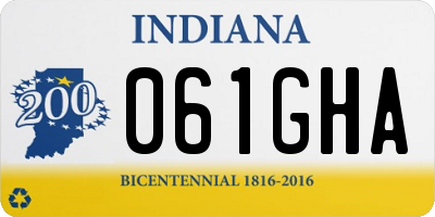 IN license plate 061GHA
