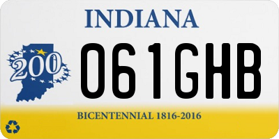 IN license plate 061GHB