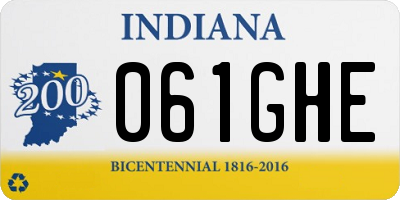 IN license plate 061GHE