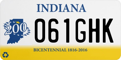 IN license plate 061GHK