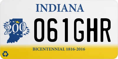 IN license plate 061GHR