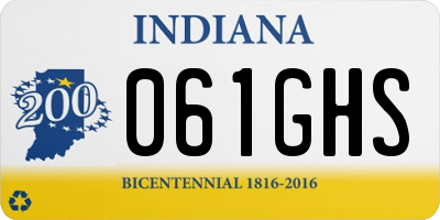 IN license plate 061GHS