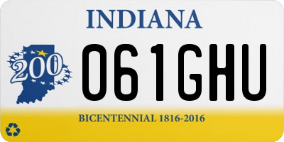 IN license plate 061GHU