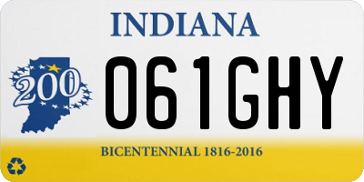 IN license plate 061GHY