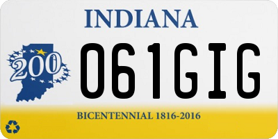 IN license plate 061GIG