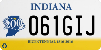 IN license plate 061GIJ