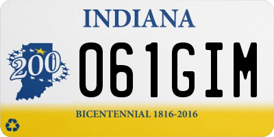 IN license plate 061GIM