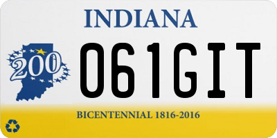 IN license plate 061GIT