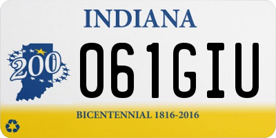 IN license plate 061GIU
