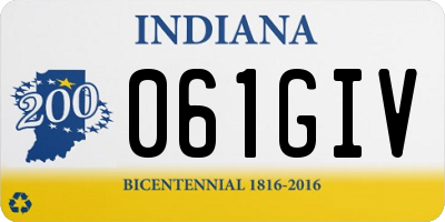 IN license plate 061GIV