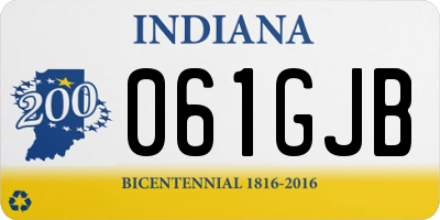 IN license plate 061GJB