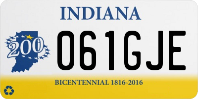 IN license plate 061GJE