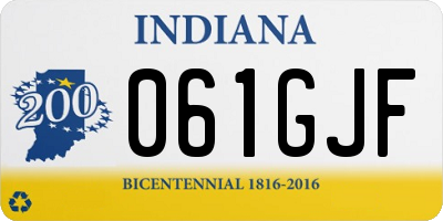 IN license plate 061GJF