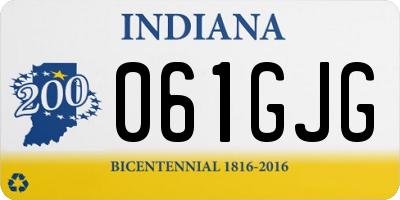 IN license plate 061GJG