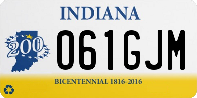 IN license plate 061GJM