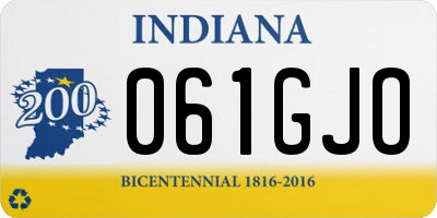IN license plate 061GJO