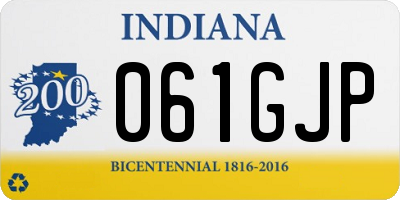 IN license plate 061GJP