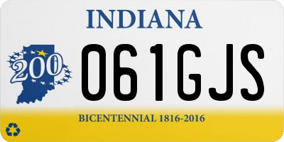 IN license plate 061GJS