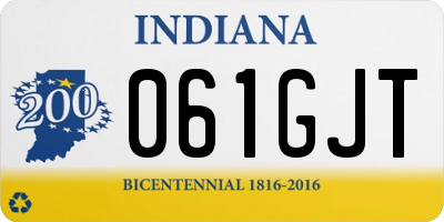 IN license plate 061GJT