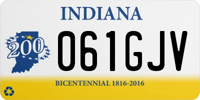 IN license plate 061GJV