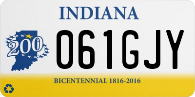 IN license plate 061GJY