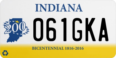 IN license plate 061GKA