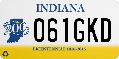 IN license plate 061GKD