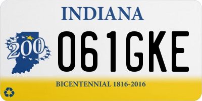 IN license plate 061GKE