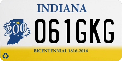 IN license plate 061GKG
