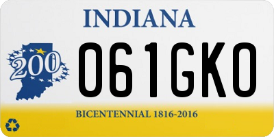 IN license plate 061GKO