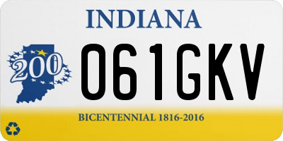 IN license plate 061GKV