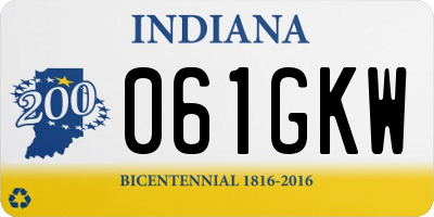 IN license plate 061GKW
