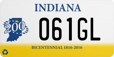 IN license plate 061GL