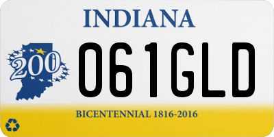 IN license plate 061GLD