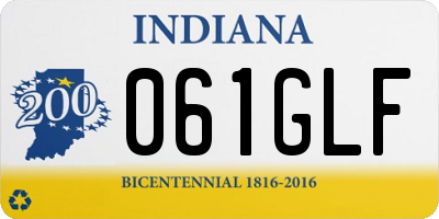 IN license plate 061GLF