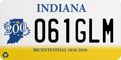 IN license plate 061GLM