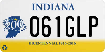 IN license plate 061GLP