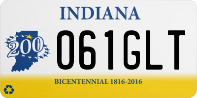 IN license plate 061GLT