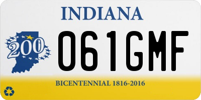 IN license plate 061GMF