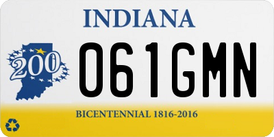 IN license plate 061GMN