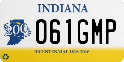 IN license plate 061GMP