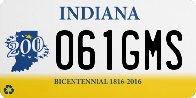 IN license plate 061GMS