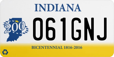 IN license plate 061GNJ